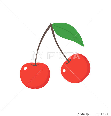 Premium PSD  Cherry fruit fruit, two cherries on a white background png  clipart