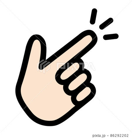 指差しマーク　手のイラスト 86292202