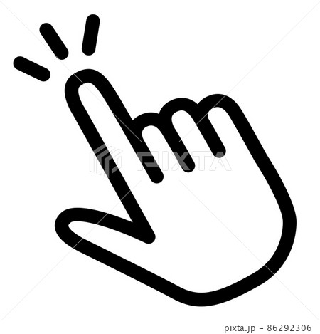 指差しマーク　手のイラスト 86292306