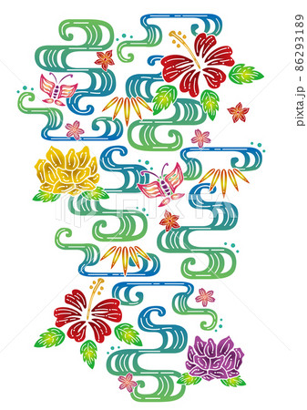 沖縄の紅型 86293189