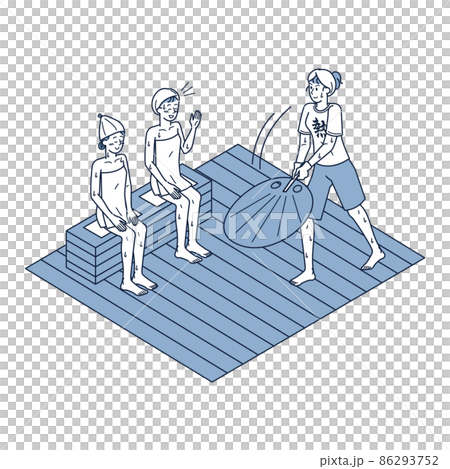 A female isometric illustration of a good female heat wave master Auf Goose 86293752