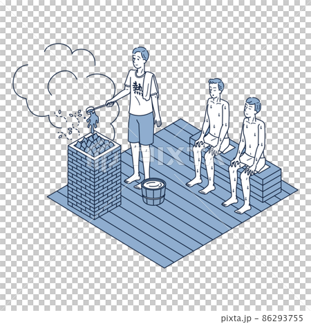 Isometric illustration of a male heat wave master who plays a leil Isometric illustration of a male heat wave master who plays a leil 86293755