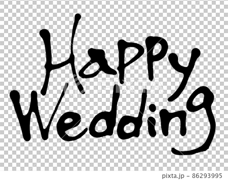 Handwritten happy wedding Handwritten happy wedding 86293995