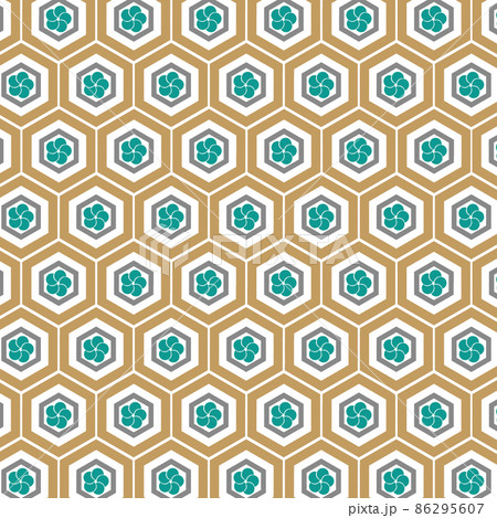 亀甲花菱柄・ツバキ 亀甲花菱柄・ツバキ 86295607