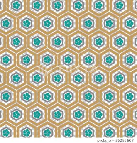 亀甲花菱柄・ツバキ 亀甲花菱柄・ツバキ 86295607