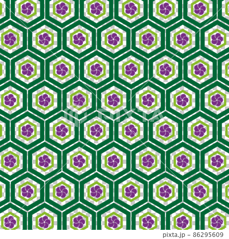 亀甲花菱柄・ツバキ 亀甲花菱柄・ツバキ 86295609