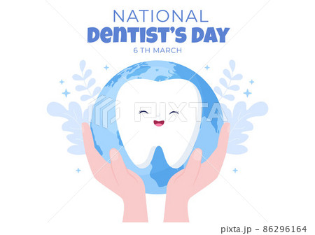 World Dentist Day with Tooth and Toothbrush to Prevent Cavities and Healthcare in Flat Cartoon Background Illustration Suitable for Poster or Banner World Dentist Day with Tooth and Toothbrush to Prevent Cavities and Healthcare in Flat Cartoon Background Illustration Suitable for Poster or Banner 86296164