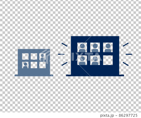 空室の少ないマンション・アパート／空室の多いマンション・アパートのイラスト 86297725