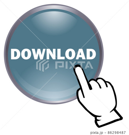 立体感、光沢感のある手とDOWNLOADボタン ダウンロードボタン ウェブサイト、バナー白背景 立体感、光沢感のある手とDOWNLOADボタン ダウンロードボタン ウェブサイト、バナー白背景 86298487