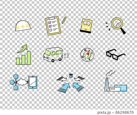 Working icon! / Network / Work / Growth / Safety / Labor 86298670