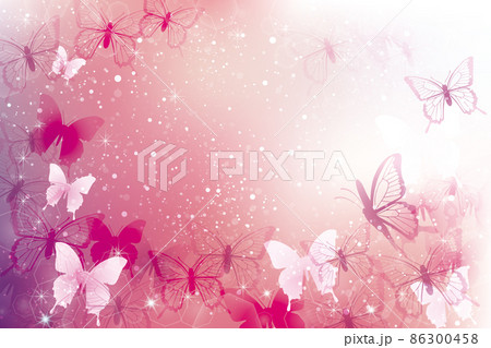Butterfly silhouette illustration background - Stock Illustration  [86300458] - PIXTA