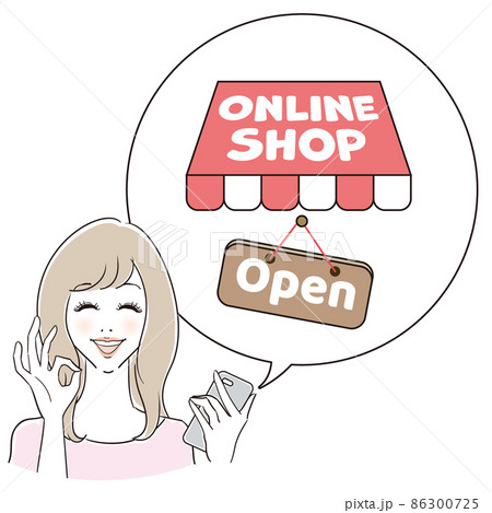 ネットショップを使う若い女性 86300725