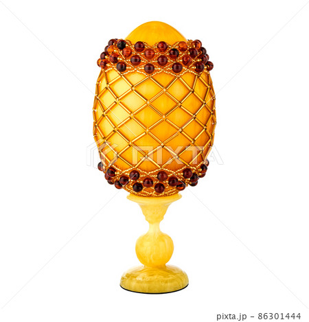 Honey Amber Easter Egg on a stand 86301444