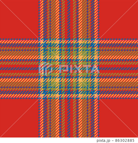 Plaid check pattern. Seamless fabric texture. Tartan textile print. 86302885