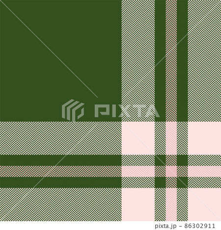 Plaid check pattern in green color. Seamless fabric texture. Tartan textile print. 86302911