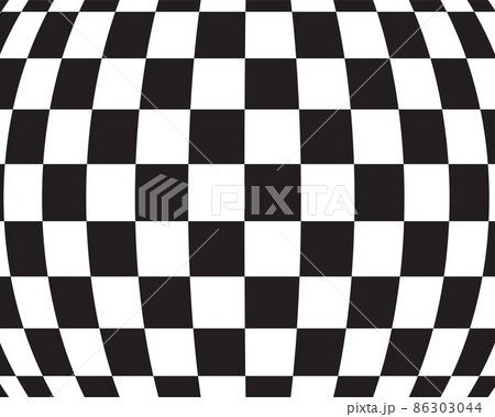 Black and white vector abstract pattern. Art design geometric shape background. Graphic visual disort style. 86303044
