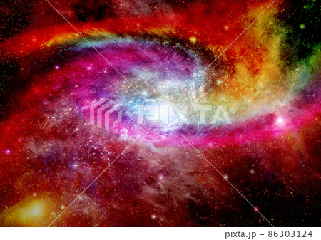 galaxy in a free space. 3D rendering galaxy in a free space. 3D rendering 86303124