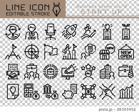 Line icon business series vol.18 entrepreneurship / independence Line icon business series vol.18 entrepreneurship / independence 86303458