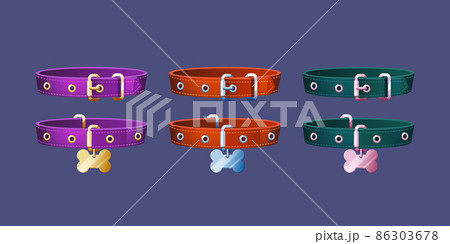 Dog collars with bone and clasp, pet accessories Dog collars with bone and clasp, pet accessories 86303678