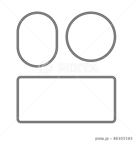 rope boarder circle pattern frame vector illustration set rope boarder circle pattern frame vector illustration set 86305583