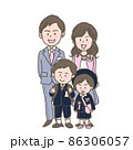 入学式と入園式の親子 86306057