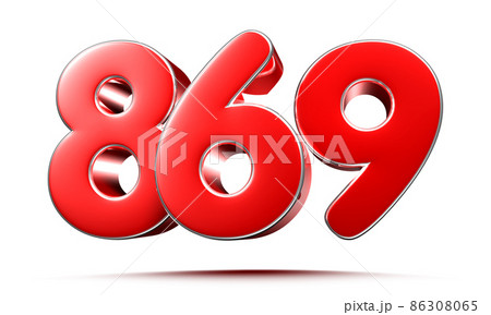 number 869 red. 86308065
