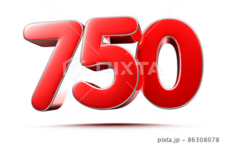 number 750 red. 86308078