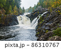 Kivach waterfall in Karelia, Russia 86310767