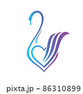 Linear drawing of a swan 86310899
