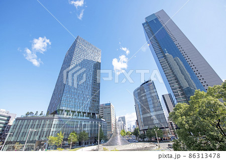 名古屋都市風景・名古屋駅前 86313478