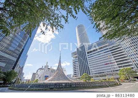 名古屋都市風景・名古屋駅前 86313480