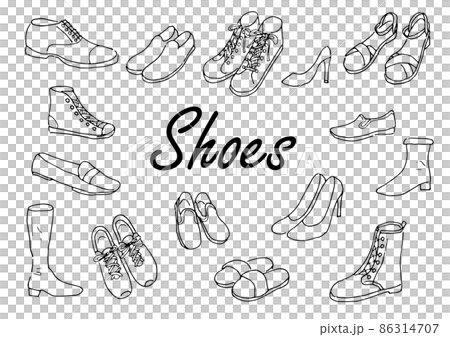 靴のイラストセット 86314707