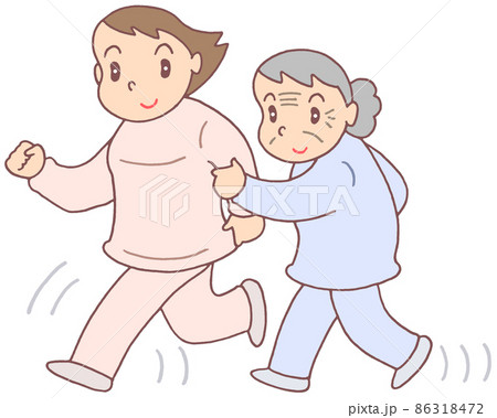 介護予防 運動習慣のイラスト素材