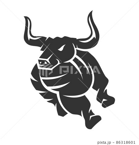 Bull Run Icon Illustration Brand Identity 86318601