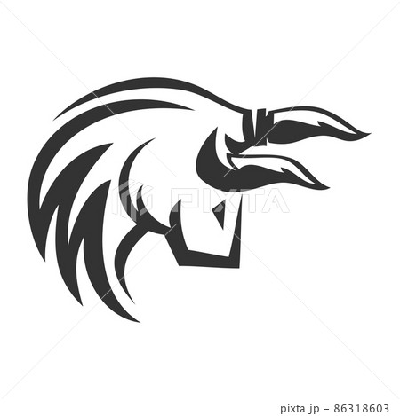 bull head Horn Icon Illustration Brand Identity 86318603