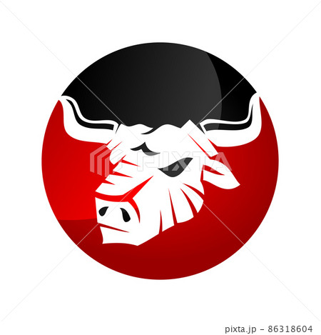 bull head Circle Icon Illustration Brand Identity 86318604