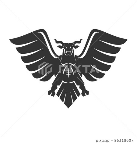 Flying Bull Icon Illustration Brand Identity 86318607