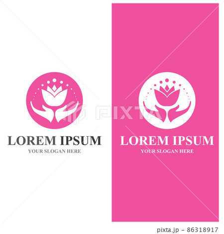 Lotus Flower Sign for Wellness, Spa and Yoga. Vector Illustration Lotus Flower Sign for Wellness, Spa and Yoga. Vector Illustration 86318917