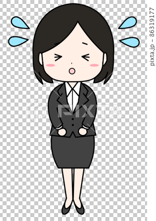 A woman who is impatient wearing a recruitment suit A woman who is impatient wearing a recruitment suit 86319177