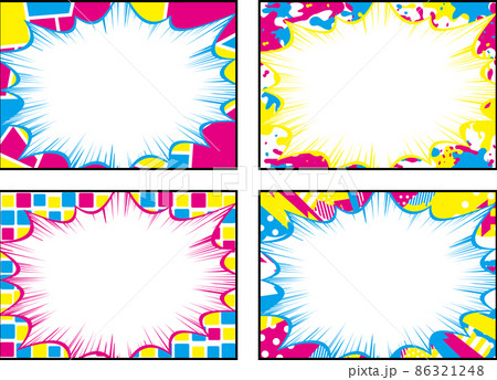 アメコミ風　吹き出し　フレームセット 86321248