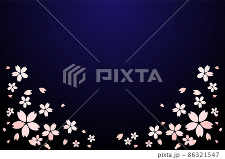 桜吹雪の背景　Gradient background Sakura Flower Cherry 86321547