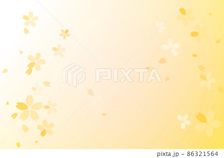 桜吹雪の背景　Gradient background Sakura Flower Cherry 86321564