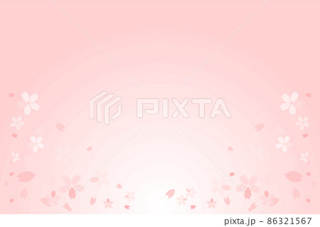 桜吹雪の背景　Gradient background Sakura Flower Cherry 86321567