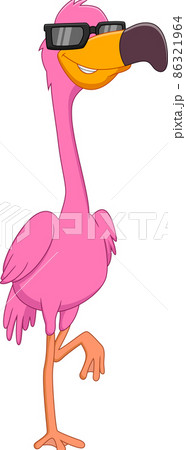 cute flamingo bird isolated on white background 86321964
