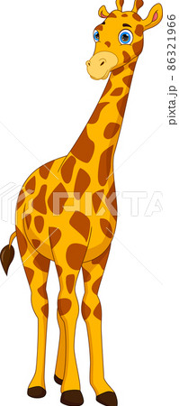 cartoon cute giraffe on white background cartoon cute giraffe on white background 86321966
