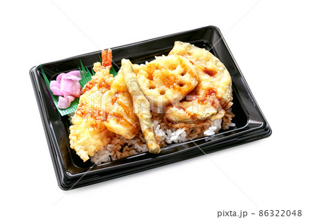 天丼の弁当をお持ち帰り、テイクアウト 86322048