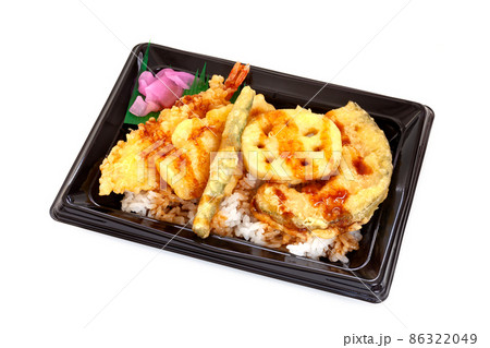 天丼の弁当をお持ち帰り、テイクアウト 86322049