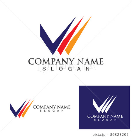 V Logo Template vector 86323205