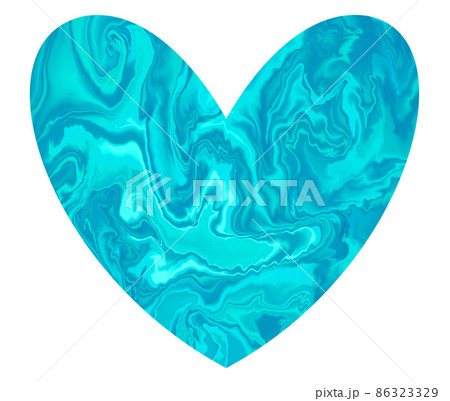 Blue shiny marble heart.Design for Valentines day Blue shiny marble heart.Design for Valentines day 86323329