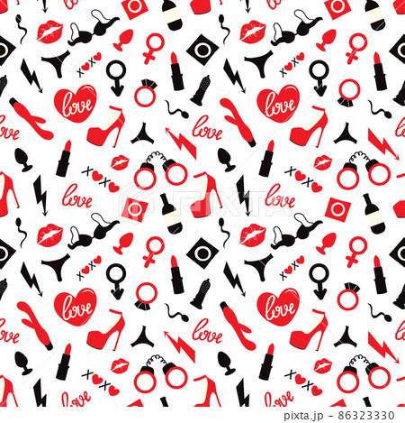 background pattern with Adult toys. Vector illustration. background pattern with Adult toys. Vector illustration. 86323330